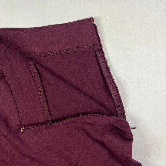 NWT MICHAEL MICHAEL KORS Cordovan Mixed-Media‎ Flare Mini Skirt Faux Leather - Picture 6 of 10